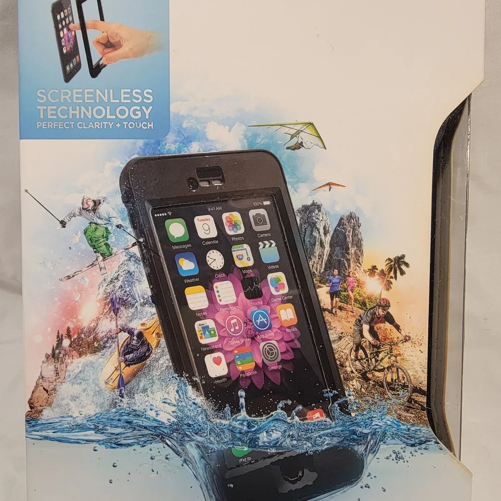 nuuds Black Waterproof Phone Case with Screenless Technology